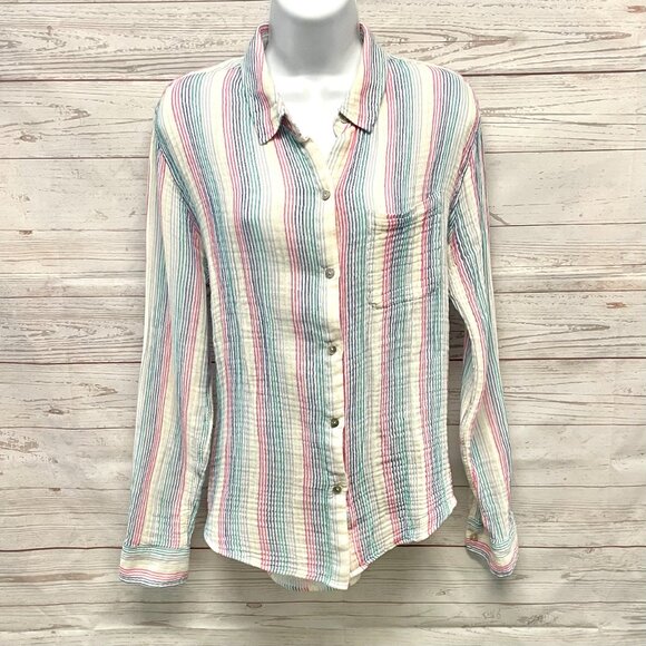 Rails Ellis Iris mult-color rainbow striped shirt - Picture 3 of 11